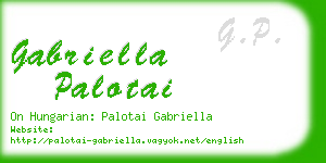 gabriella palotai business card